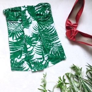 ❤️ Tropical Palm Tree Green Tube Top